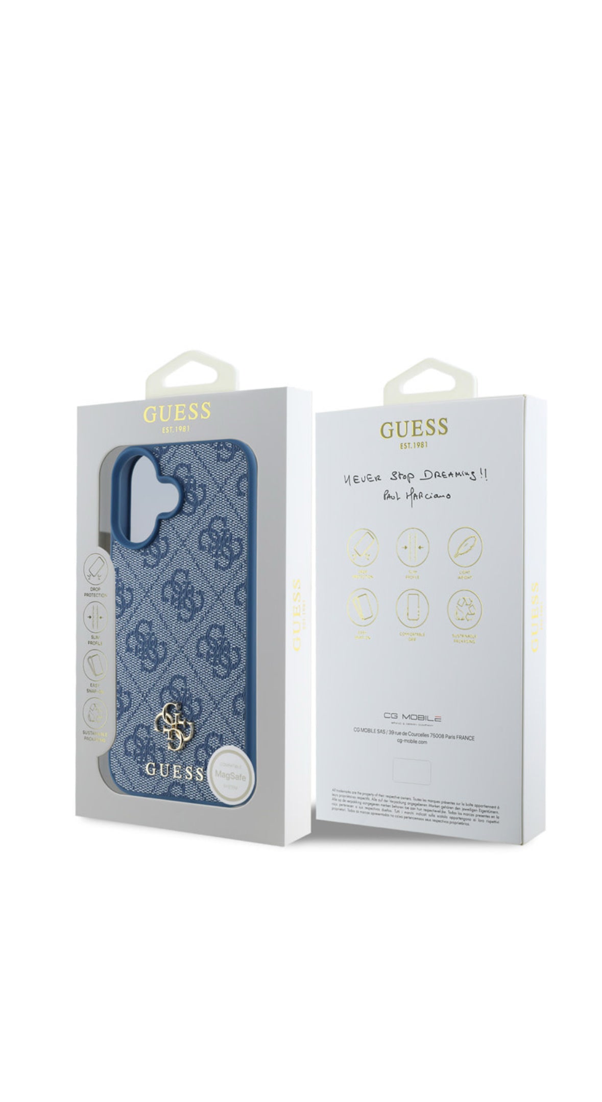 iPhone 16 - 4G Metal Logo Back Cover - Blue