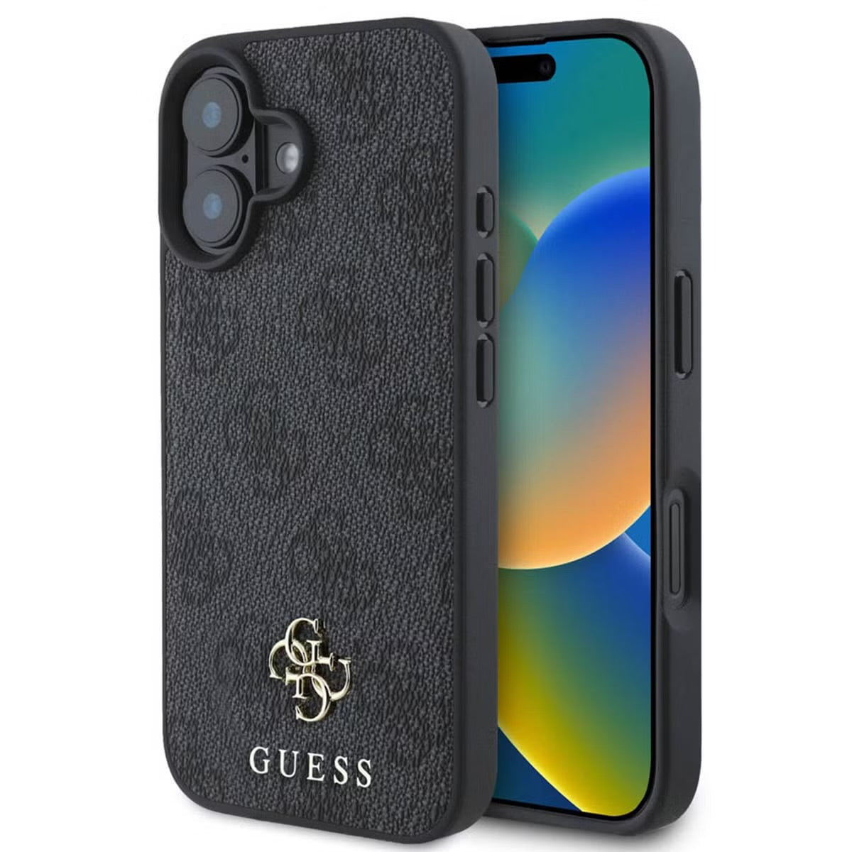 iPhone 16 - 4G Metal Logo Back Cover - Black