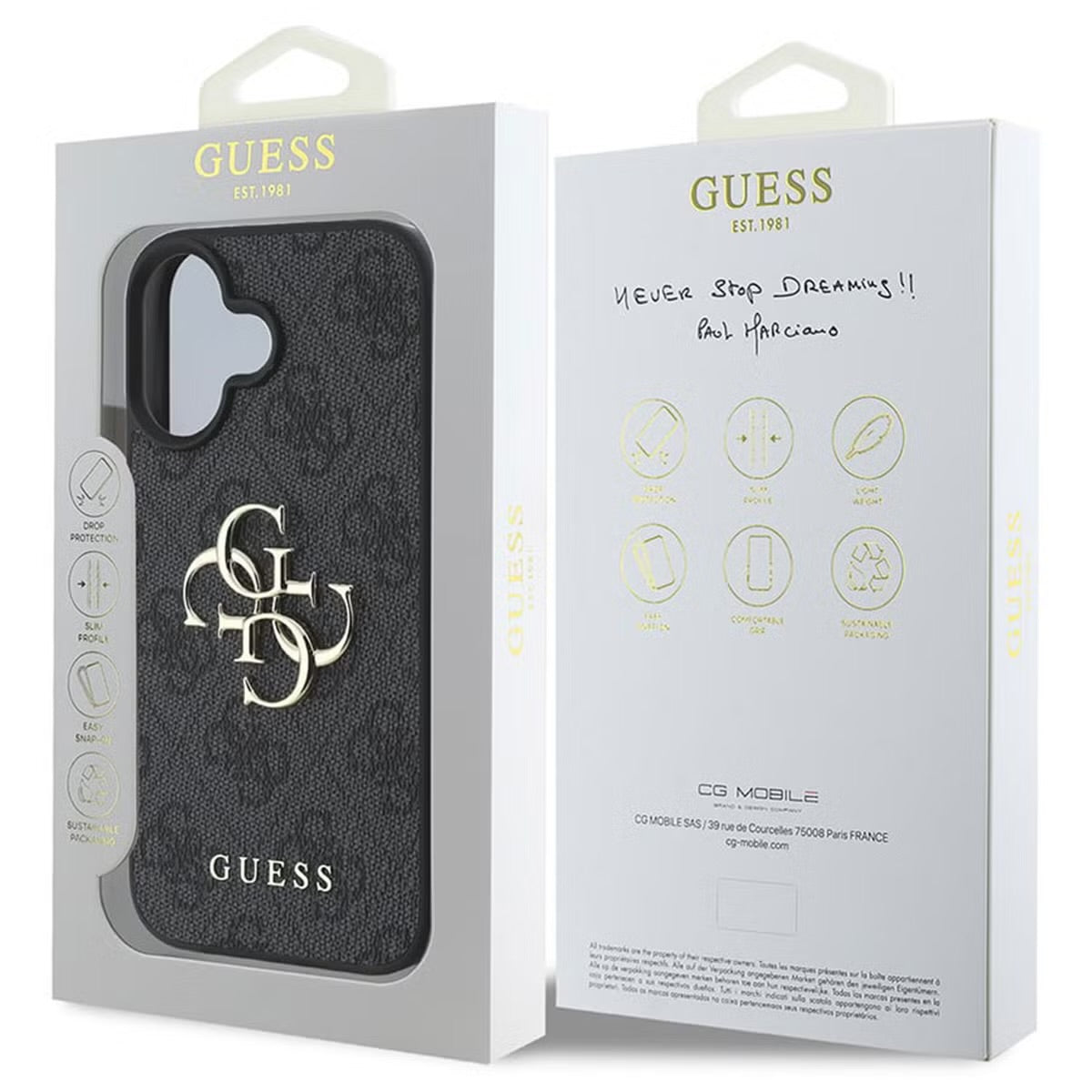 iPhone 16 - 4G Metal Logo Back Cover - Black