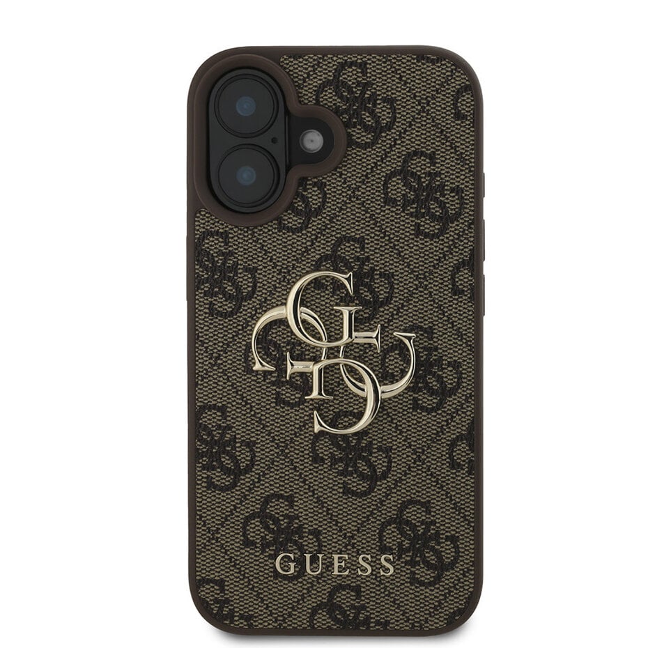 iPhone 16 Back cover case - 4G - Big Metal Logo - Brown
