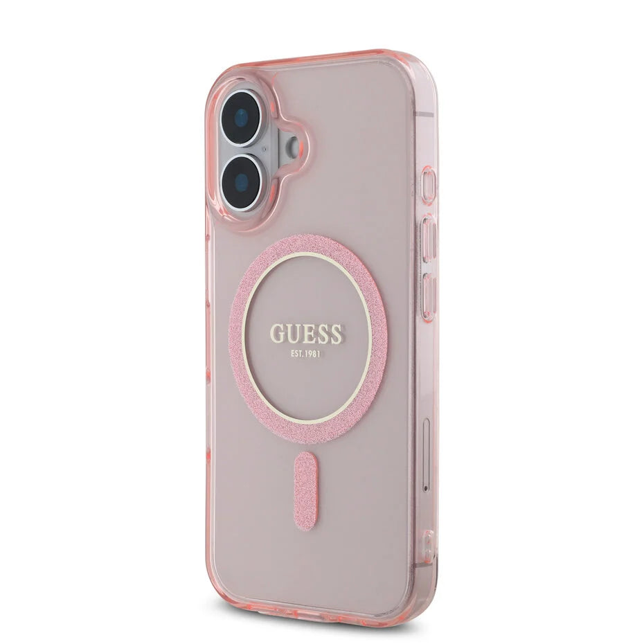 iPhone 16 Backcover Hülle - Magsafe IML Glitter - Pink