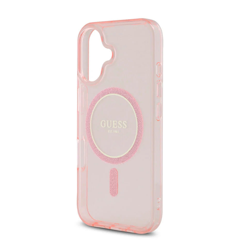 iPhone 16 Backcover Hülle - Magsafe IML Glitter - Pink