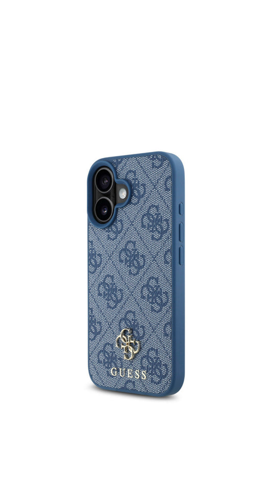 iPhone 16 - 4G Metal Logo Back Cover - Blue