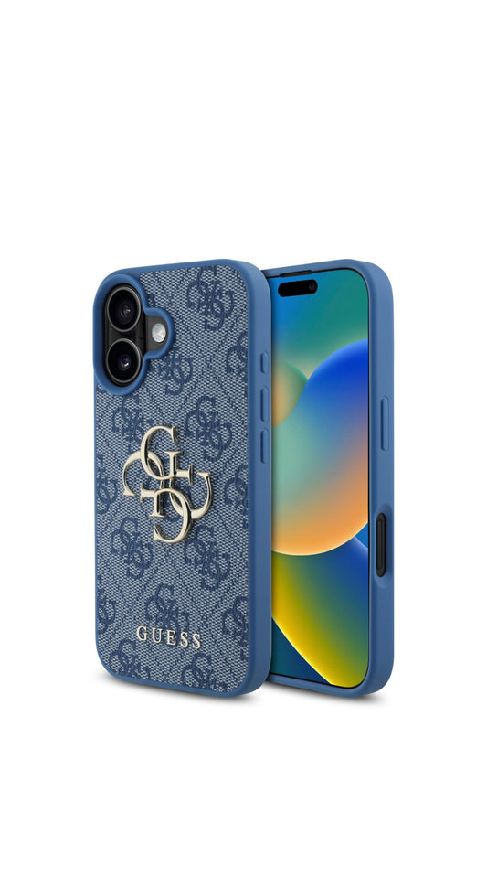 iPhone 16 - 4G Metal Logo Back Cover - Blue