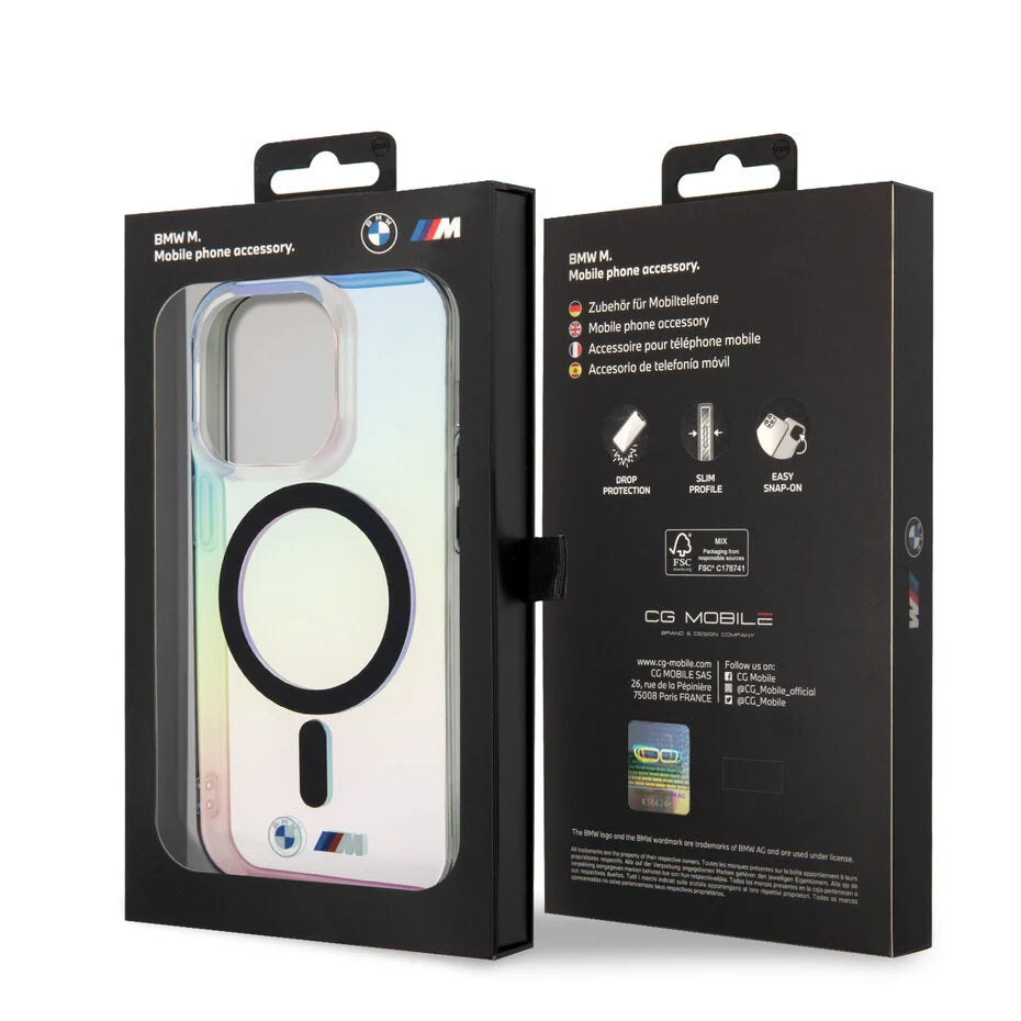 iPhone 15 Pro Back cover case - Magsafe - Iridescent Design - Transparent