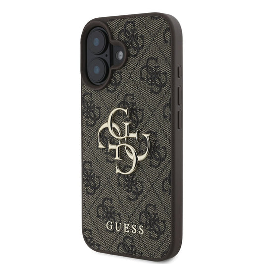 iPhone 16 Back cover case - 4G - Big Metal Logo - Brown